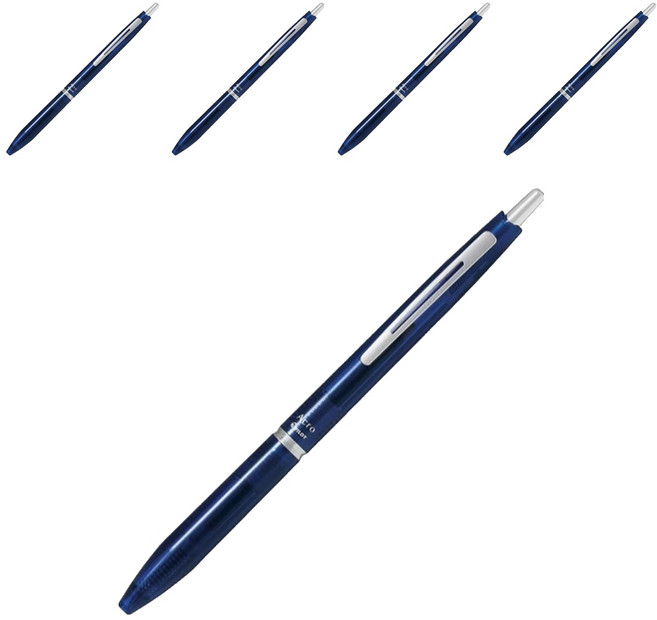 PILOT 百樂 300型 輕油筆 BAC30EFCL 0.5mm, 透明藍, 5支