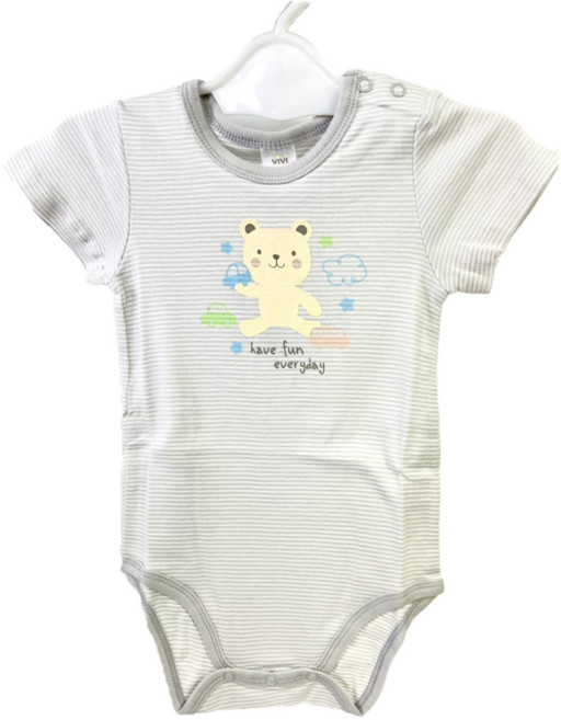 vivibaby 波波熊條紋短袖