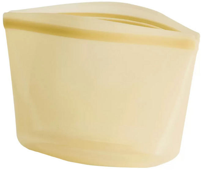 stasher 碗形矽膠密封袋 黃色 1419ml, L, 1個, 1組