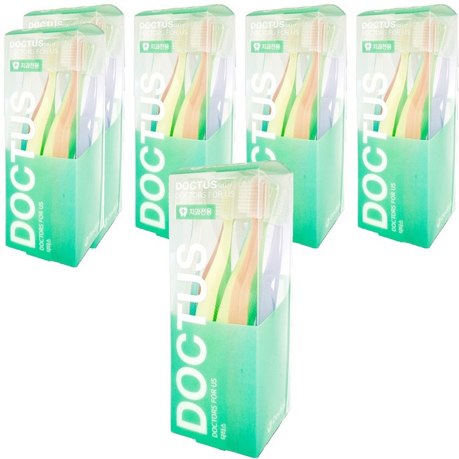 DOCTUS 이중 미세모 칫솔, 12개입, 6개
