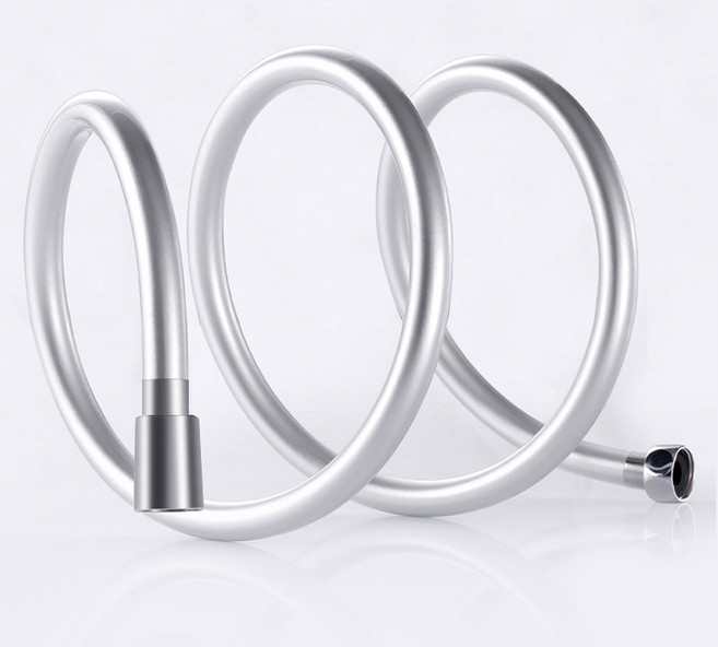 코멧 홈 프리미엄 물때&꼬임방지 튜브형 PVC 샤워호스, 2m, 그레이