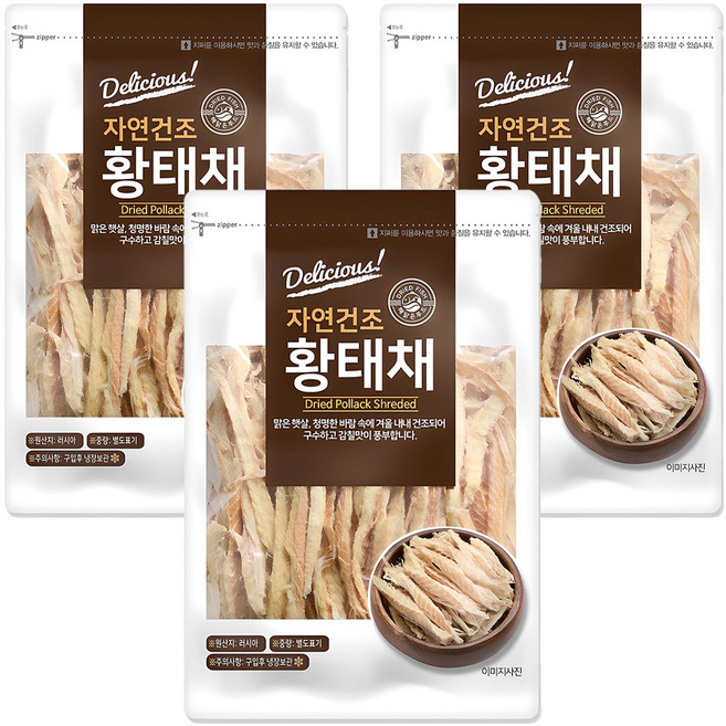 해맑은푸드 황태채, 400g, 3개