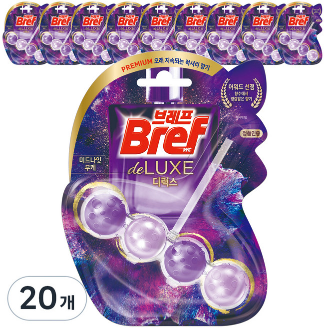 브레프 디럭스 변기세정제 미드나잇 부케, 50g, 20개