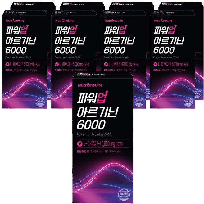 뉴트리원 파워업 L 아르기닌 6000, 270ml, 9개
