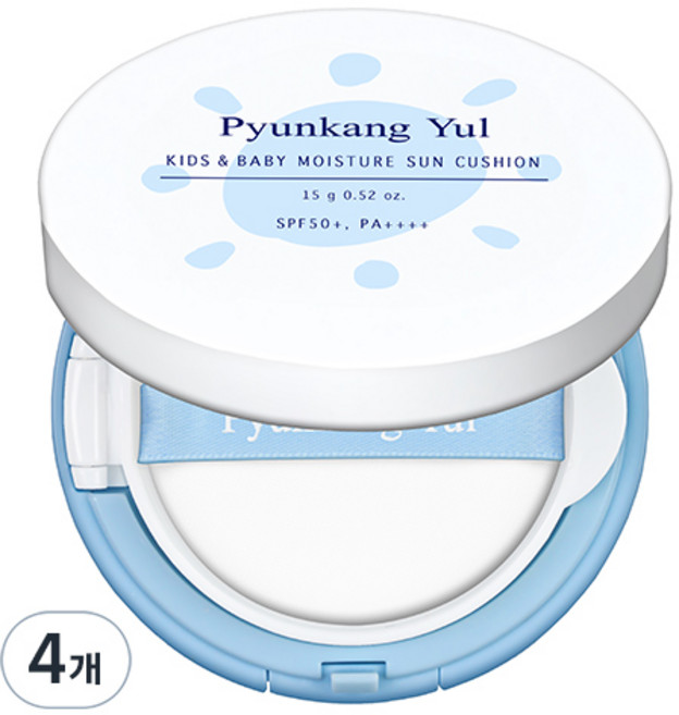 편강율 키즈 앤 베이비 모이스처 선쿠션 SPF50+ PA++++, 15g, 4개