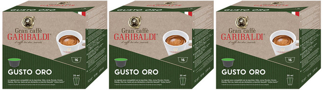 [돌체구스토 호환] 가리발디 구스토 오로 캡슐커피, 7g, 16개입, 3개, 35ml