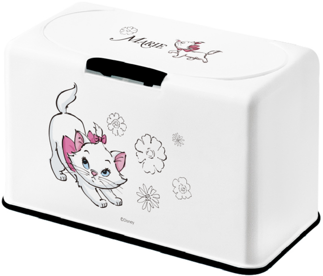 Disney 迪士尼 迪士尼桌面彈蓋垃圾桶 貓狗系列, 表情瑪麗貓