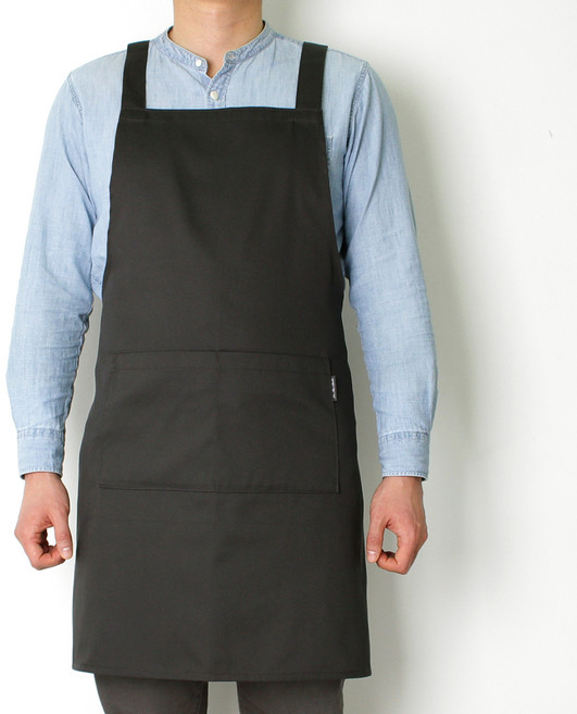 라미아스텔라 도톰한 H형 카페 바리스타 앞치마 L, 차콜, 1개