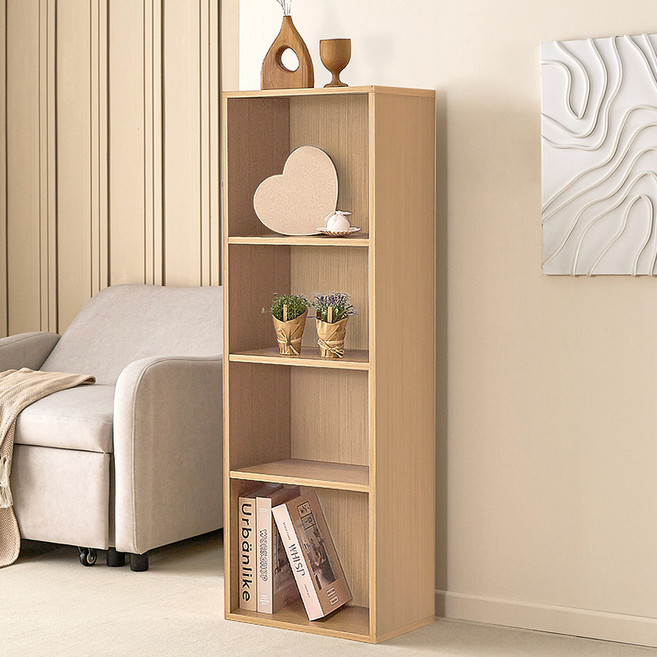 양지가구 공간박스 책장, 원색, 4단