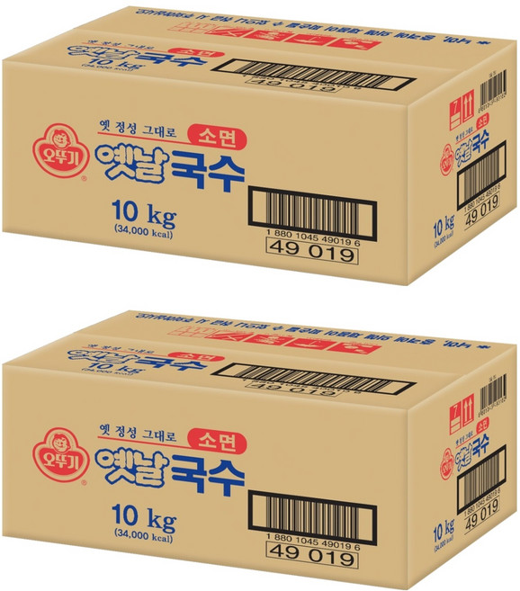 오뚜기옛날 국수 소면, 10kg, 2개