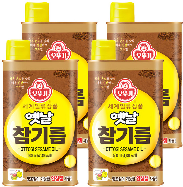 OTOKI 不倒翁 Yetnal 傳統芝麻油, 500ml, 4瓶