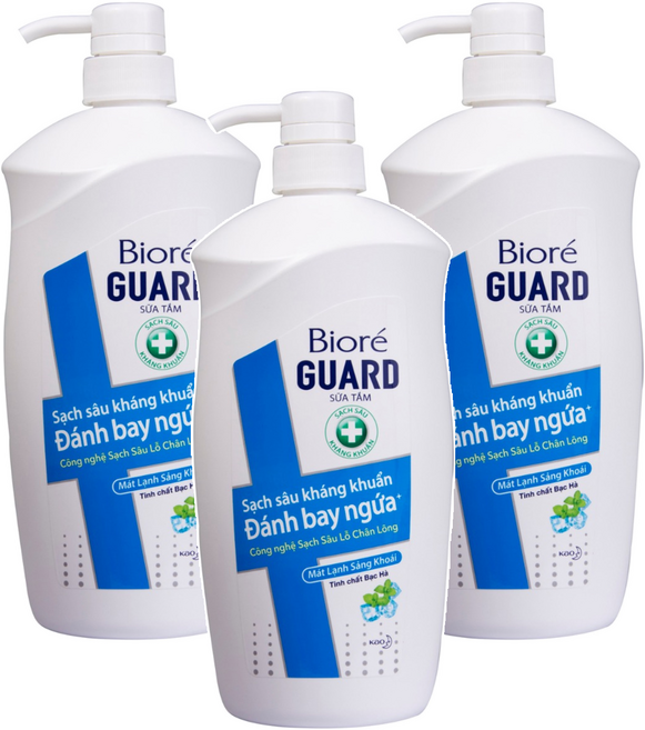 Biore 蜜妮 GUARD沐浴露 薄荷, 800g, 3瓶