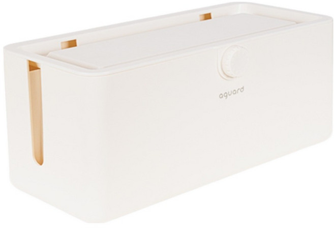 아가드 다이얼 안전 멀티탭 정리함, 아이보리, 1개