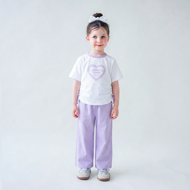 월튼키즈 아동용 투데이 하트 셔링 상하복 세트