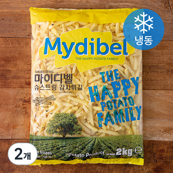 마이디벨 슈스트링 감자튀김(냉동), 2kg, 2개