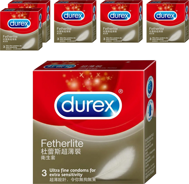durex 杜蕾斯 超薄裝衛生套, 3個, 6盒
