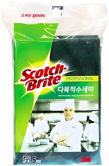 스카치브라이트 다목적 수세미, 5개입, 1개