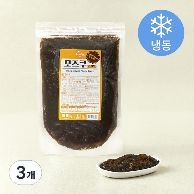 고래미 모즈쿠 큰실말 (냉동), 900g, 3개