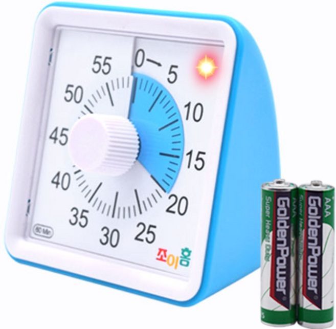 조이홈 LED 무소음 구글 타이머, 블루계열, 1개