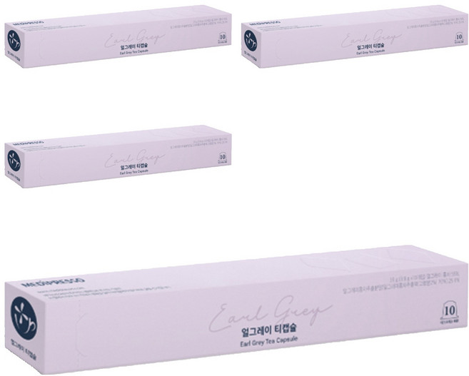 메디프레소 네스프레소 호환 얼그레이 홍차 티캡슐, 3.9g, 10개입, 4개