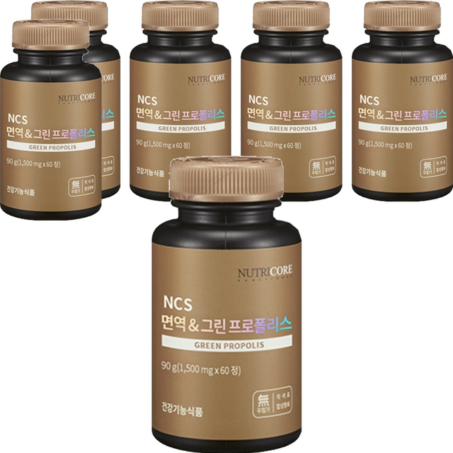 NUTRICORE NCS 免疫綠蜂膠, 60錠, 90g, 6個