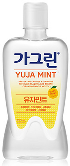가그린 구강세정제 유자민트향, 750ml, 1개