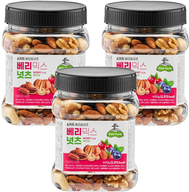 넛츠팜 베리 믹스 넛츠, 400g, 3개