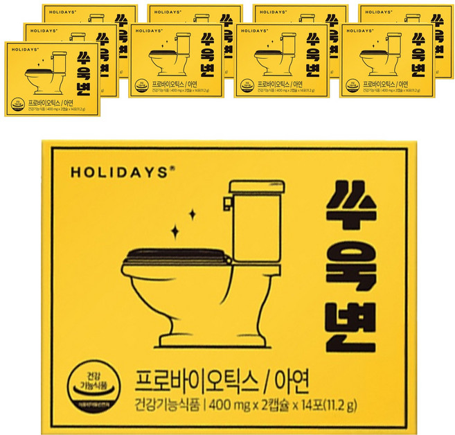 홀리데이즈 쑤욱변 유산균, 28정, 10개