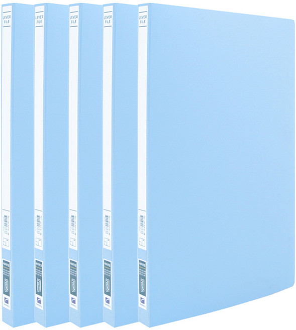 희망사무포인트 PP 레바 펀치리스 화일 A4, 하늘, 5개