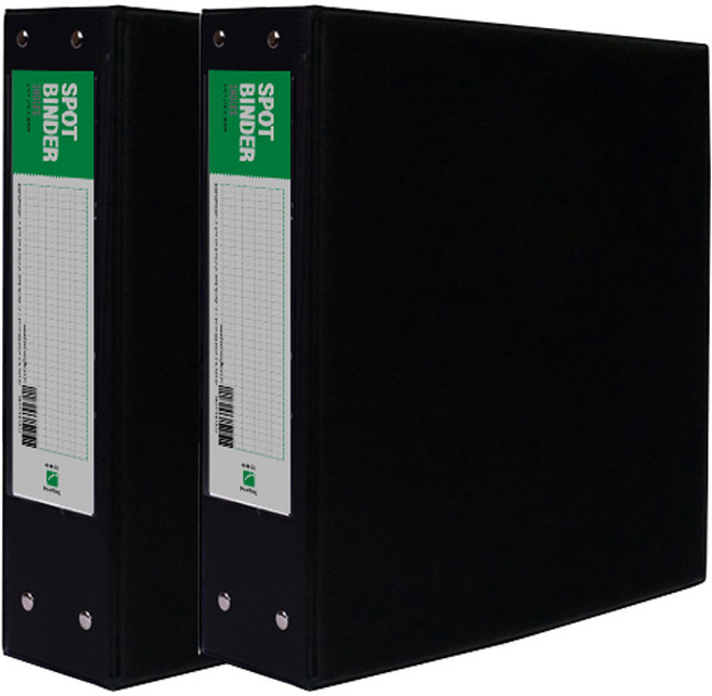 희망화일 고주파 사다리바인더 7cm 3공, 흑색, 2개