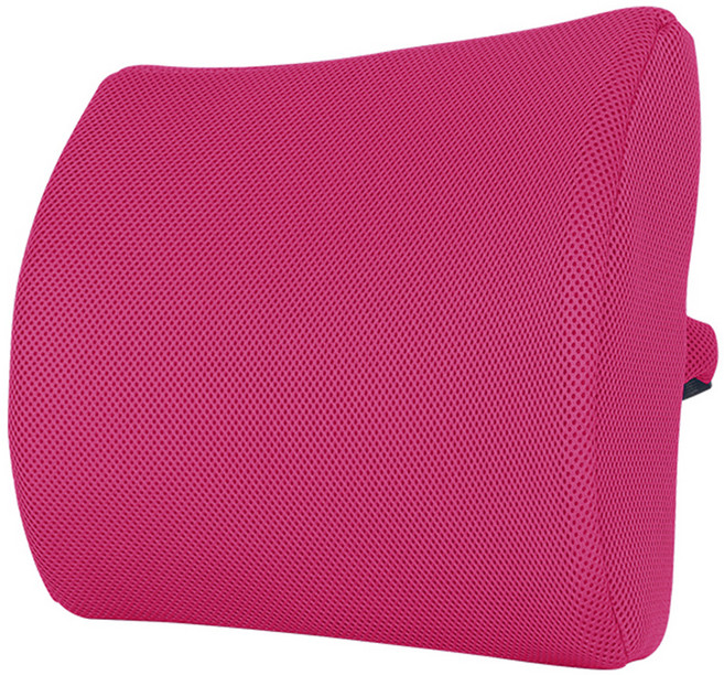 마메 바른자세 메모리폼 등받이쿠션, 핑크