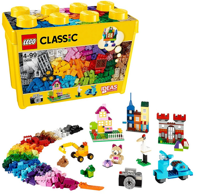 LEGO 10698 大型創意拼砌盒桶 Large Creative Brick Box, 多色, 1盒