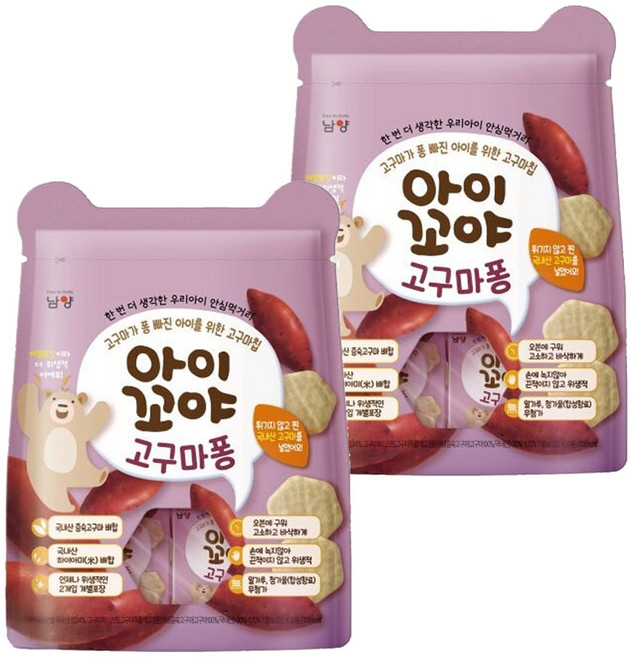 Iggoya 牙牙米餅, 紅薯, 30g, 2袋