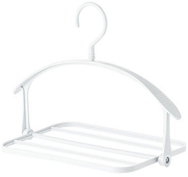 공간활용 멀티 5단 여행용 접이식 옷걸이, 1번화이트, 1개