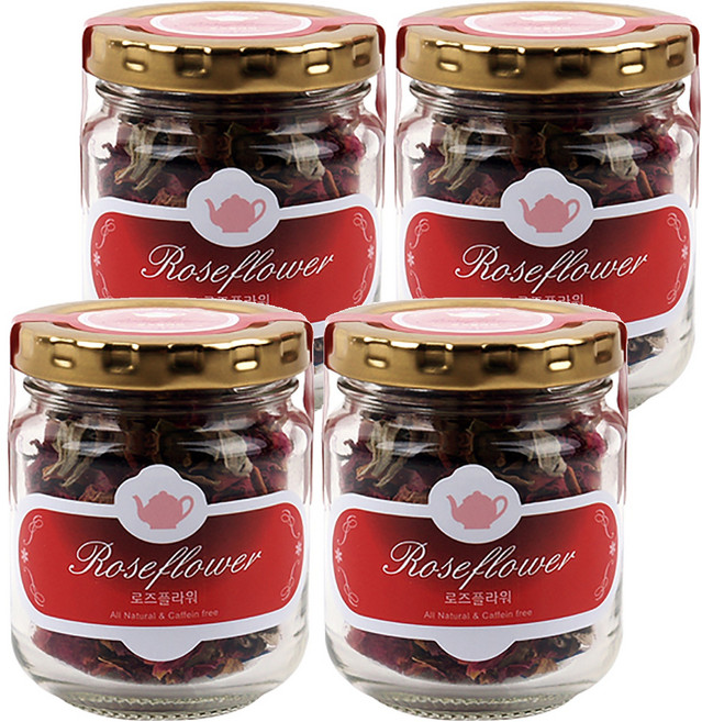 아름드레 유리병 로즈플라워, 13g, 1개입, 4개