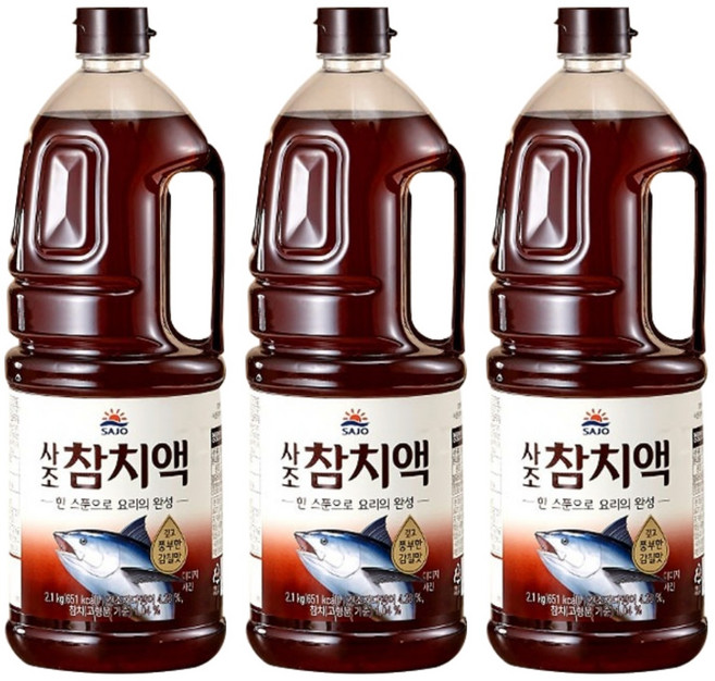 사조 참치액, 2.1kg, 3개