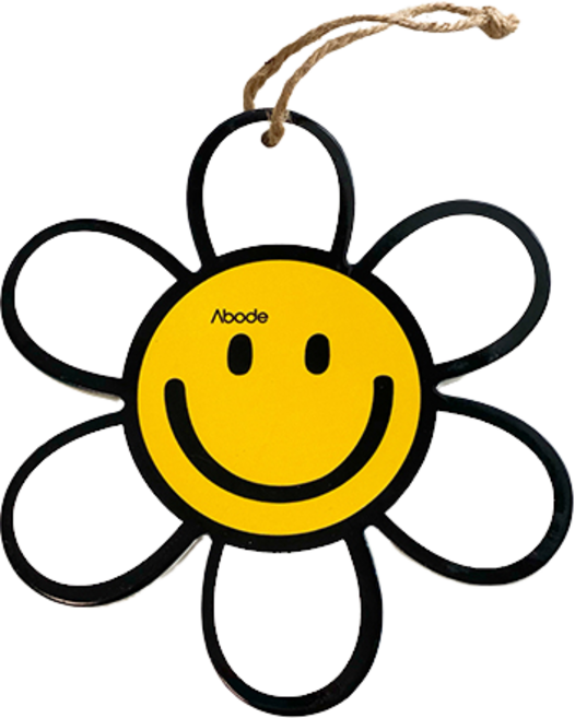 아보드 스마일 데이지 도자기 냄비받침, 혼합색상, 1개