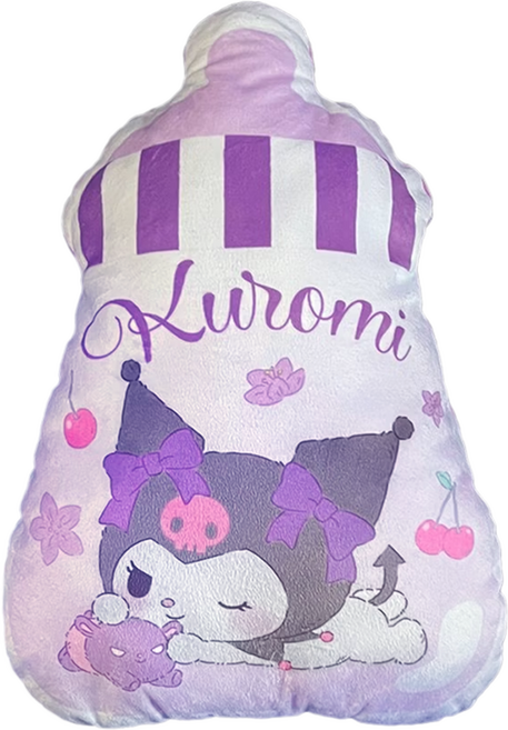 U-House 樺新 SANRIO KUROMI 奶瓶造型抱枕, 小淘氣 紫色