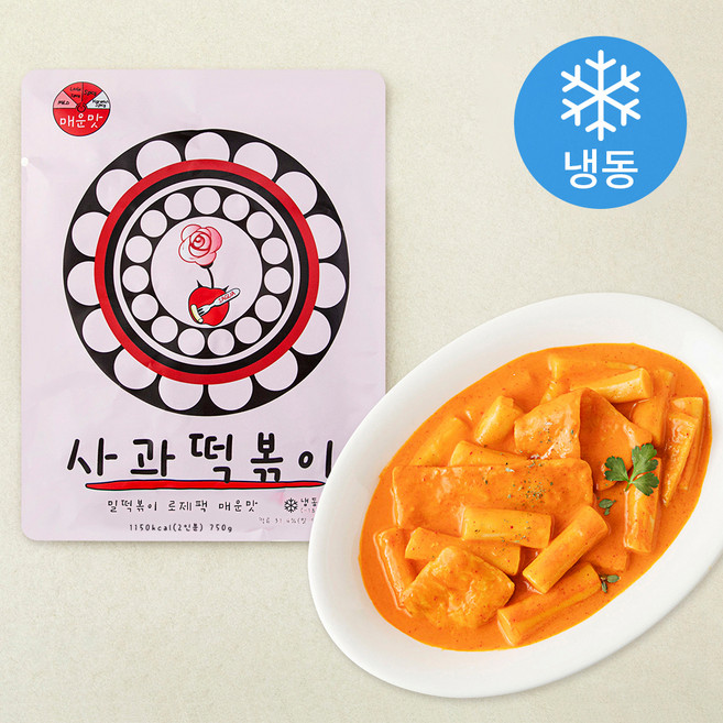 사과떡볶이 로제팩 로제떡볶이 매운맛 (냉동), 750g, 1개