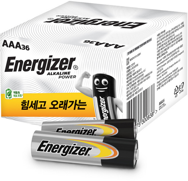 에너자이저 알카라인 파워 AAA건전지, 36개입, 1개