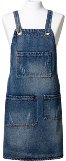 로사홈 빈티지 청 앞치마, 중청, 1개