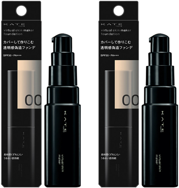 KATE 凱婷 台灣公司貨 幻象零瑕粉底液 25ml, 00, 2個