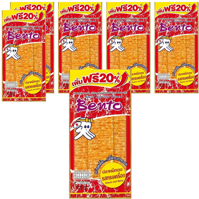 Bento 超味魷魚片, 22g, 6包