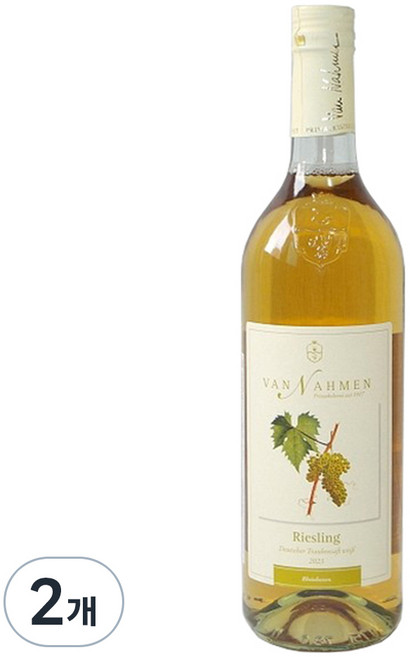 반나멘 유기농 리즐링 백포도 주스, 750ml, 2개