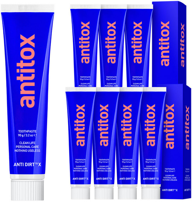 안티톡스 제로앱솔루 치약, 90g, 8개