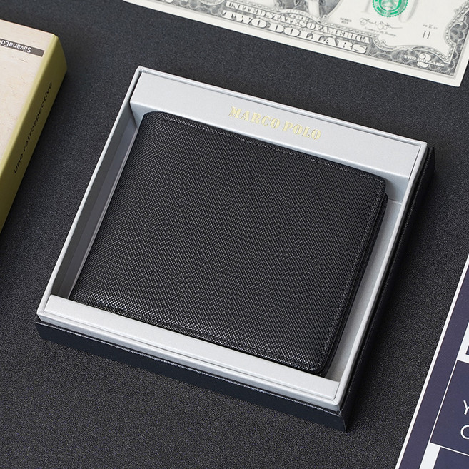 마르코폴로 남성용 오슬로 반지갑 MP7001 + 선물 박스 세트
