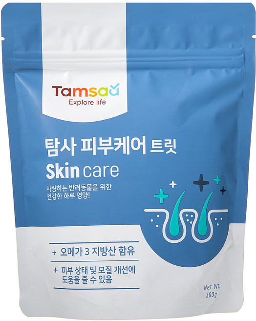 탐사 강아지 트릿 영양제, 300g, 피부/피모, 1개