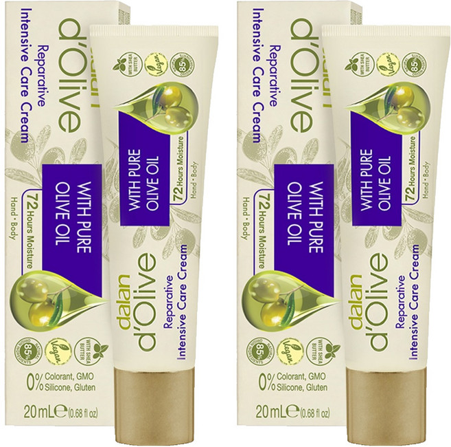 달란 디올리브 리페러티브 인텐시브 케어 핸드크림, 20ml, 2개