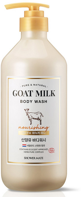 샤워메이트 산양유 바디워시 마누카허니향, 800ml, 1개