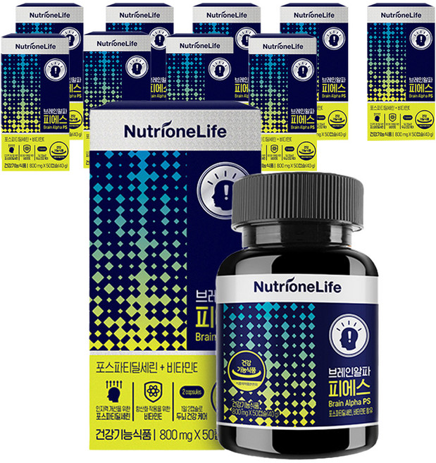 뉴트리원 브레인알파 피에스 영양제, 50정, 10개